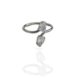 Anel Twin Tulips silver