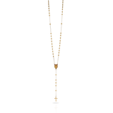 Colar Rosary Gold - longo