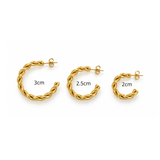Argolas Twisted Gold